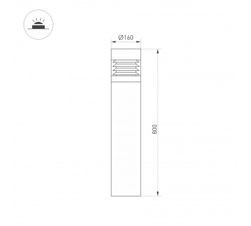 Наземный низкий светильник Arlight 045539 LGD-FRESNEL-BOLL