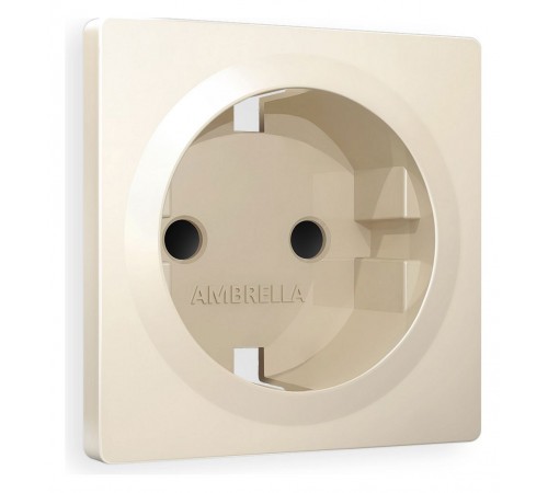 Накладка для розетки с заземлением и со шторками Ambrella Volt AP3270 Quant