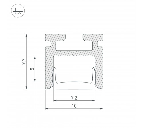 Профиль накладной Arlight 029089 PIK