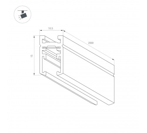 Трек накладной Arlight 043050 MAG-MICROCOSM