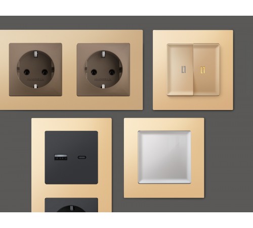 Рамка на 2 поста Ambrella Volt AF220602 Techno