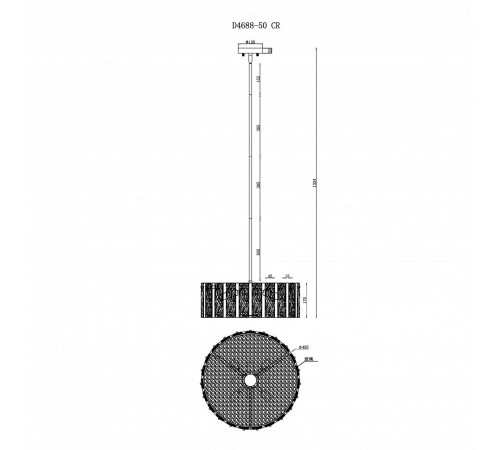 Светильник на штанге iLamp D4688-50 CR Panorama