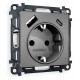 Розетка с заземлением и 2хUSB type A и C, без рамки Ambrella Volt MA660010 Quant