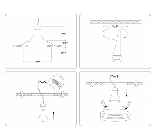 Встраиваемый светильник Ambrella Light TN3321 TN
