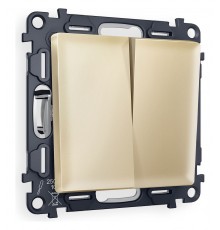 Выключатель проходной двухклавишный Ambrella Volt MA603020 Quant