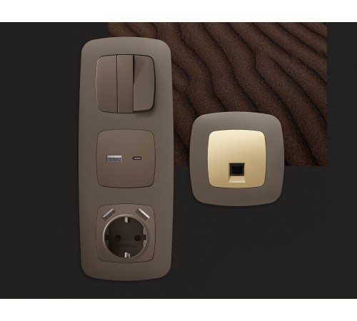 Рамка на 5 постов Ambrella Volt OF140635 Ecta