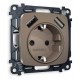 Розетка с заземлением и 2хUSB type A, без рамки Ambrella Volt MO639010 Quant