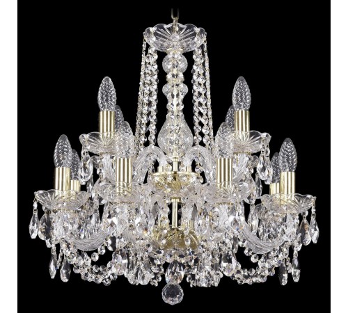 Подвесная люстра Bohemia Ivele Crystal 1402/8+4/160/2d/G 1402
