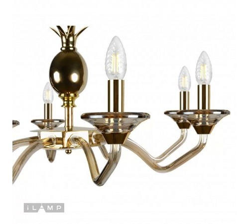 Подвесная люстра iLamp YT2049-8 GD+COG Flo