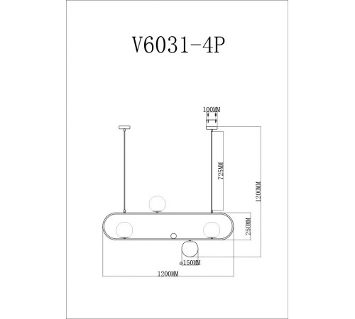Подвесной светильник Moderli V6031-4P Miya