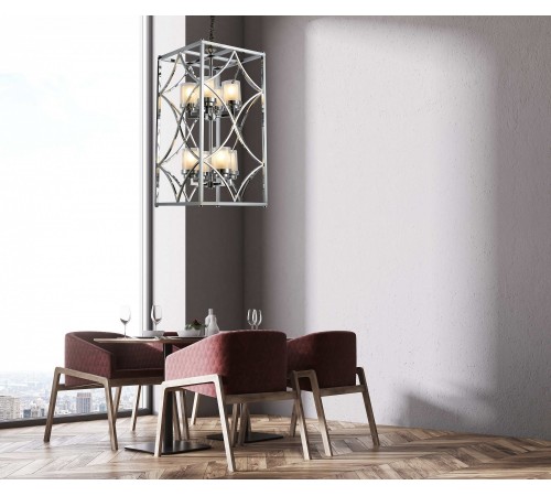 Подвесная люстра LUMINA DECO LDP 1223-8 CHR Quadrato
