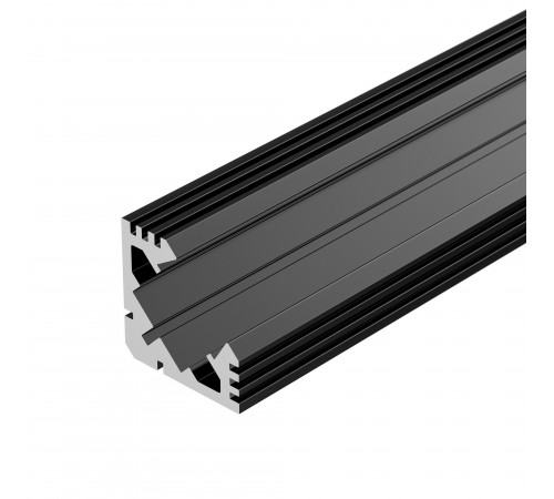 Профиль накладной угловой внутренний Arlight 015033 PDS45-T-2000 ANOD Black