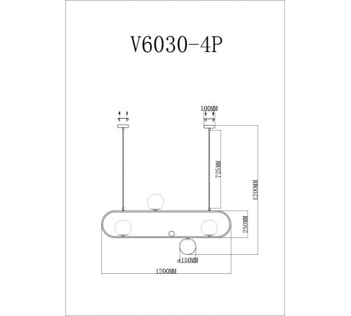 Подвесной светильник Moderli V6030-4P Miya