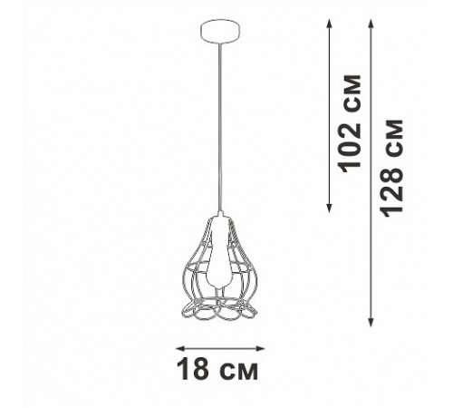 Подвесной светильник Vitaluce V2868-1/1S V2868