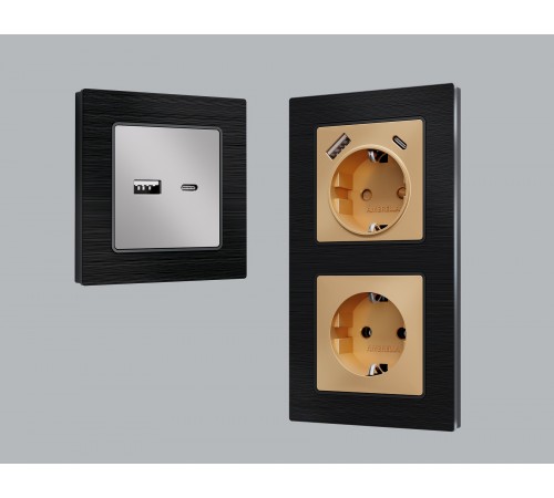 Рамка на 1 пост Ambrella Volt AF550501 Platos Металл