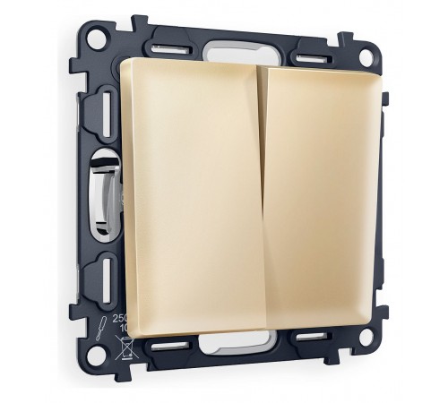 Выключатель двухклавишный без рамки Ambrella Volt MA603010 Quant