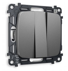 Выключатель трехклавишный без рамки Ambrella Volt MO655010 Quant