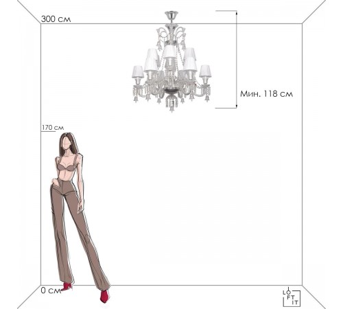 Подвесная люстра Loft it 10210/12 White Zenith
