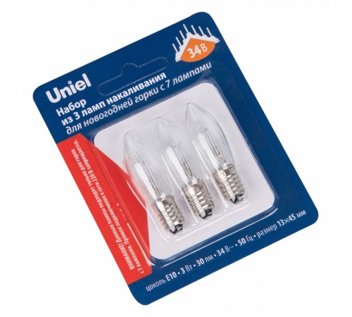 Набор из 3 ламп накаливания Uniel UL-00010985 IL-CT13