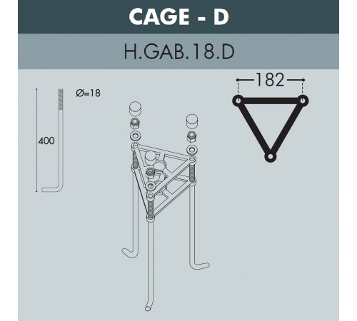 Фонарный столб Fumagalli 4P2.372.G10.LYF1R Giorgio