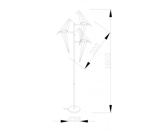 Торшер Moderli V3075-3FL Birds