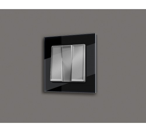 Рамка на 1 пост Ambrella Volt AF380801 Platos Стекло натуральное