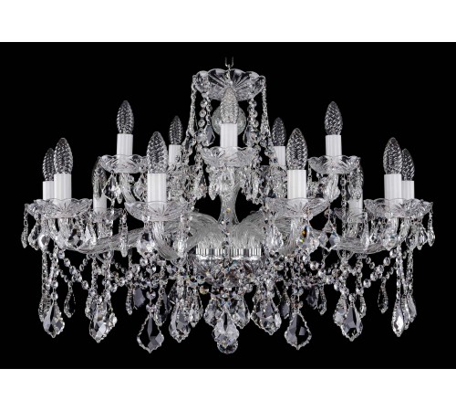 Подвесная люстра Bohemia Ivele Crystal 1413/10_5/300/Ni/Leafs 1413