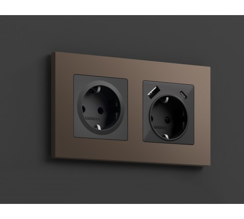 Накладка для розетки с заземлением Ambrella Volt AP9060 Quant