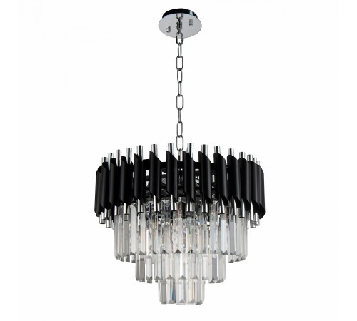 Подвесная люстра Natali Kovaltseva DARIAN 76017/5C CHROME BLACK Darian