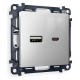 Розетка 2хUSB type A и C без рамки Ambrella Volt MA411010 Quant