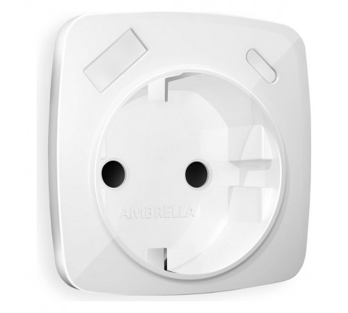 Накладка для розетки с заземлением и со шторками и 2хUSB type A и C Ambrella Volt OP1100 Quant