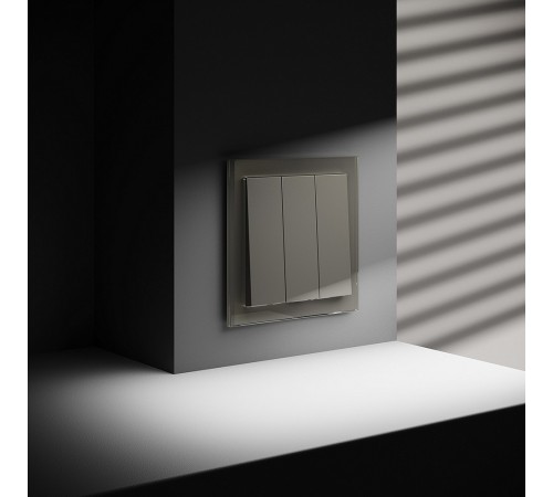 Выключатель трехклавишный без рамки Voltum VLS030104 S70