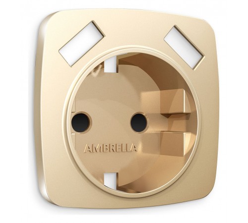 Накладка для розетки с заземлением и со шторками и 2хUSB type A Ambrella Volt OP6090 Quant