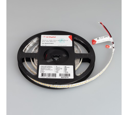 Лента светодиодная Arlight 037219 UL открытая