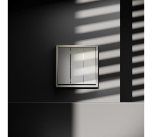 Выключатель трехклавишный без рамки Voltum VLS030104 S70