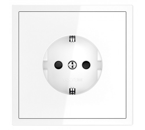Розетка с заземлением и со шторкой, без рамки Voltum VLS040201 S70