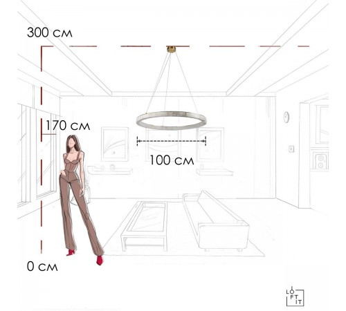 Подвесной светильник Loft it 10408/1000 Mondrian