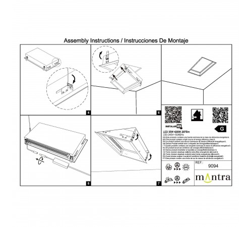 Встраиваемый светильник Mantra 9094 Blue Sky
