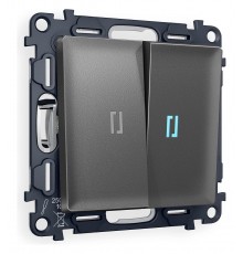 Выключатель двухклавишный с подсветкой без рамки Ambrella Volt MA654020 Quant