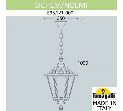 Подвесной светильник Fumagalli E35.121.000.WXH27 Noemi