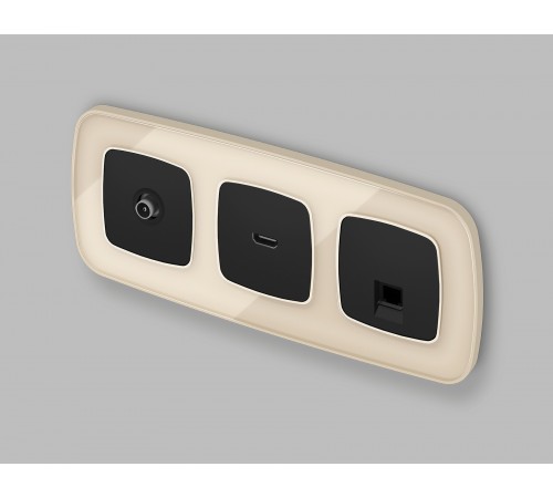 Накладка для розетки RJ-11 или RJ-45 Ambrella Volt OP8120 Quant