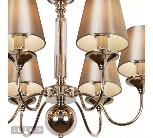 Подвесная люстра iLamp P2406-6  Nickel Rolling