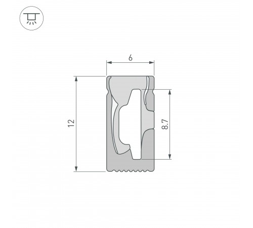 Профиль для плинтусов гибкий Arlight 045782 WPH-FLEX