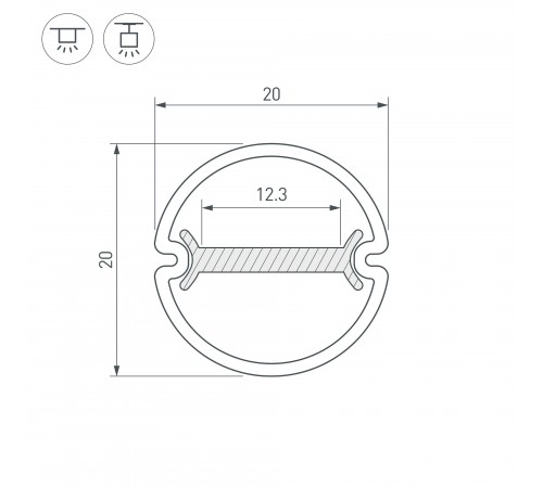 Профиль универсальный Arlight 039218 ARH-ROUND