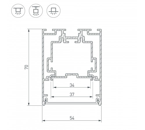 Профиль универсальный Arlight 029440 S2-LINE