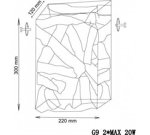 Накладной светильник Lucia Tucci FABIAN W1534.2 ORO Fabian 2