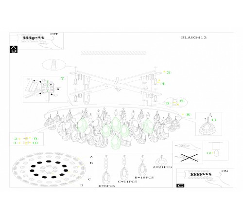 Накладной светильник Eglo 93413 Calaonda