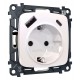 Розетка с заземлением и 2хUSB type A и C, без рамки Ambrella Volt MO210010 Quant