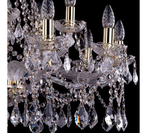Подвесная люстра Bohemia Ivele Crystal 1413/10+5/300/G/Leafs 1413