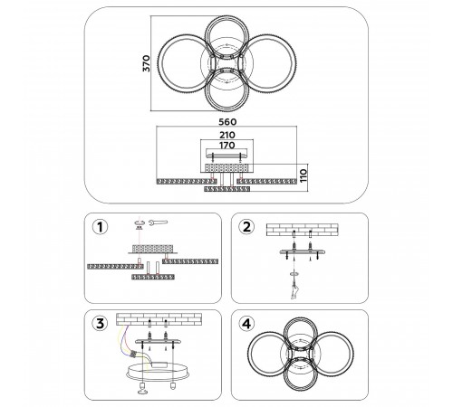Потолочная люстра Ambrella Light FA9524 FA